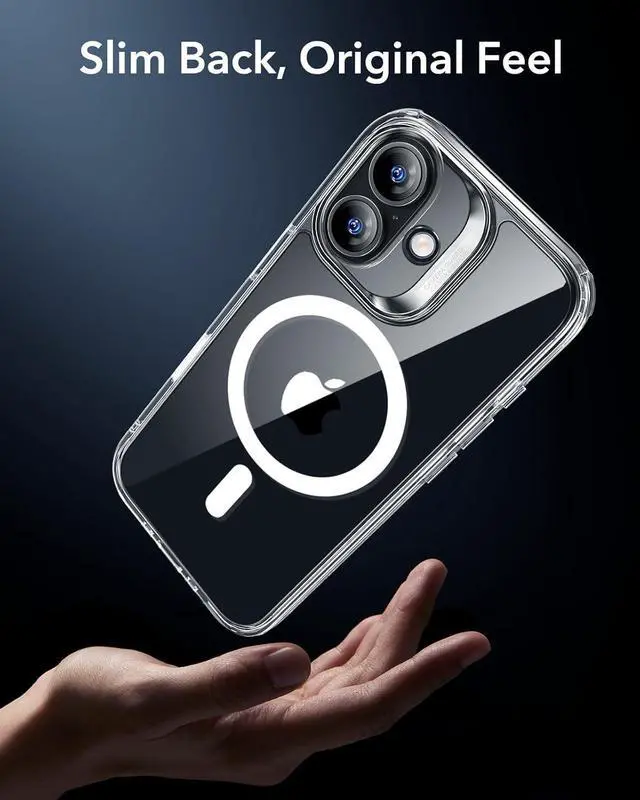 Alt view image 7 of 7 - for iPhone 17 Case Camera Control Compatible with MagSafe Shockproof Military-Grade Protection Magnetic Phone Case for iPhone 17 Classic Hybrid Case Clear