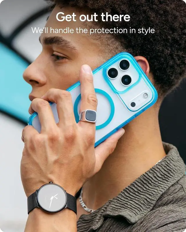 Alt view image 7 of 7 - Santa Cruz Snap Case with Kickstand for iPhone 17 - White Drop Protection (13ft/4m) MagSafe Charging Compatible ClearGuard Anti-Yellowing Technology Scratch Resistant Phone Case