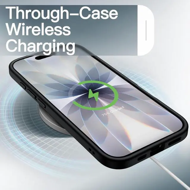 Alt view image 6 of 7 - Matte Case for iPhone 17 6.3-Inch Shockproof Military Grade Drop Protection Frosted Translucent Back Minimalist Phone Cover Anti-Fingerprint (Black)