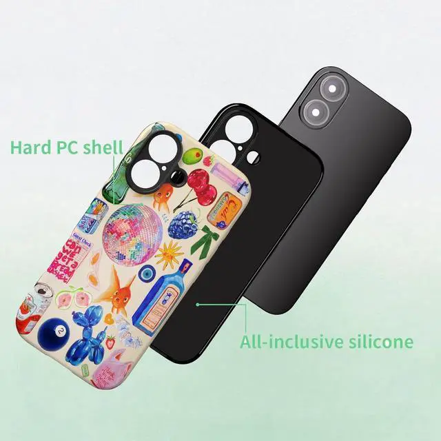 Alt view image 3 of 7 - Case Compatible with iPhone 17 6.3 European Art Collage Patterns Phone Case Waterproof & Fade-Resistant Shockproof Military Protection Cover for Women Girl Men