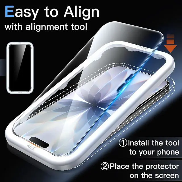 Alt view image 7 of 7 - 5 in 1 Matte Case for iPhone 17 6.3-Inch with 2-Pack Each Tempered Glass Screen Protector and Camera Lens Protector Translucent Back Shockproof Phone Cover (Black)