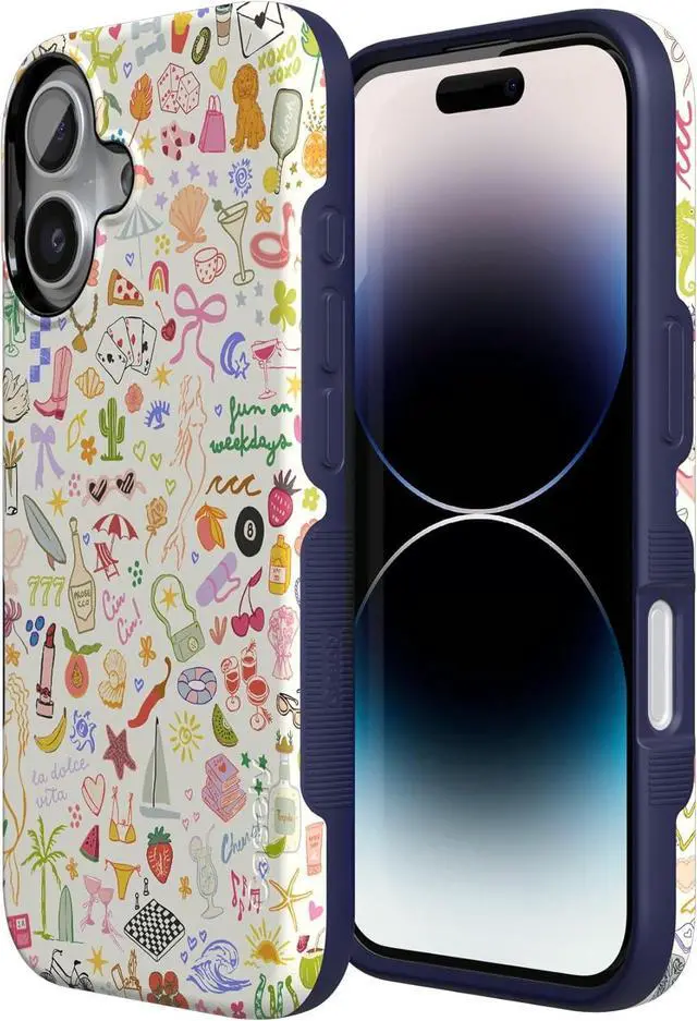 Alt view image 2 of 7 - iPhone 17 Case | All The Fun Things | Fun on Weekdays | Compatible with MagSafe | Bold Protective Design