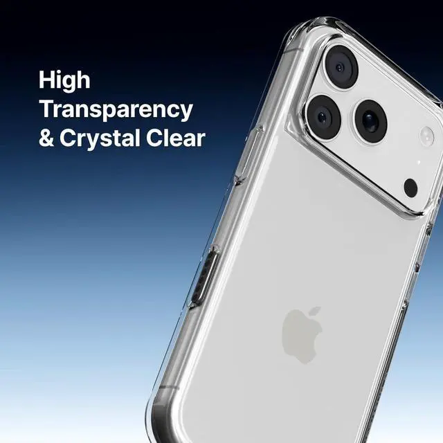 Alt view image 4 of 7 - Phone Case Compatible with iPhone 17 | Clear Case - Anti-Yellowing High Transparency Shockproof with Military Grade Drop Protection - Transparent