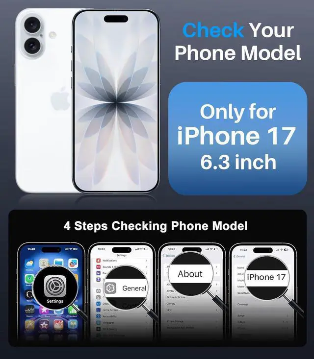 Alt view image 2 of 7 - for iPhone 17 Case with HD Screen Protector & Slide Camera Cover & Rotated Ring Kickstand [Military-Grade] Rugged Heavy Duty Protective Phone Case for iPhone 17 6.3 inch Black