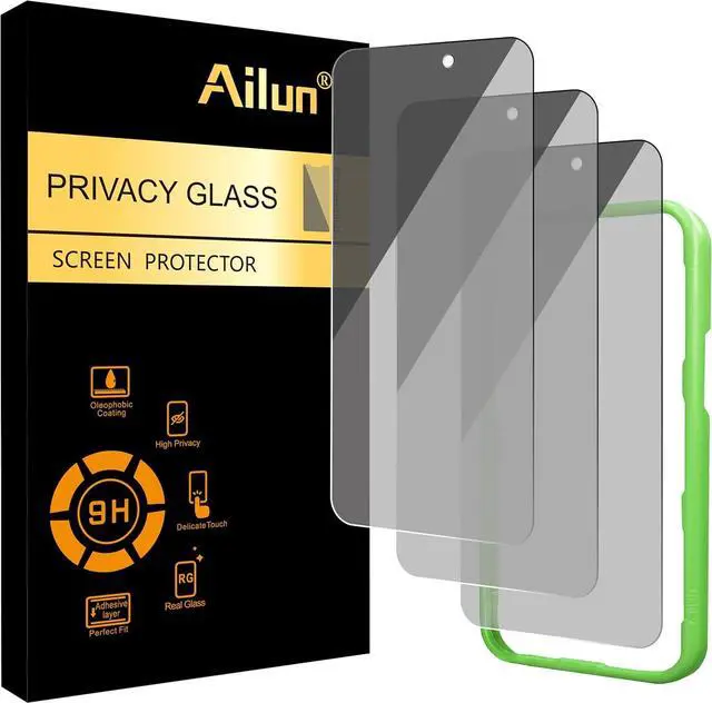 Main image of 3 Pack Privacy Screen Protector for iPhone 17 [6.3 inch] with installation frame Anti Spy Private Tempered Glass Anti-Scratch Case Friendly [Not for iPhone 17 Pro/17 Pro Max/iPhone Air]