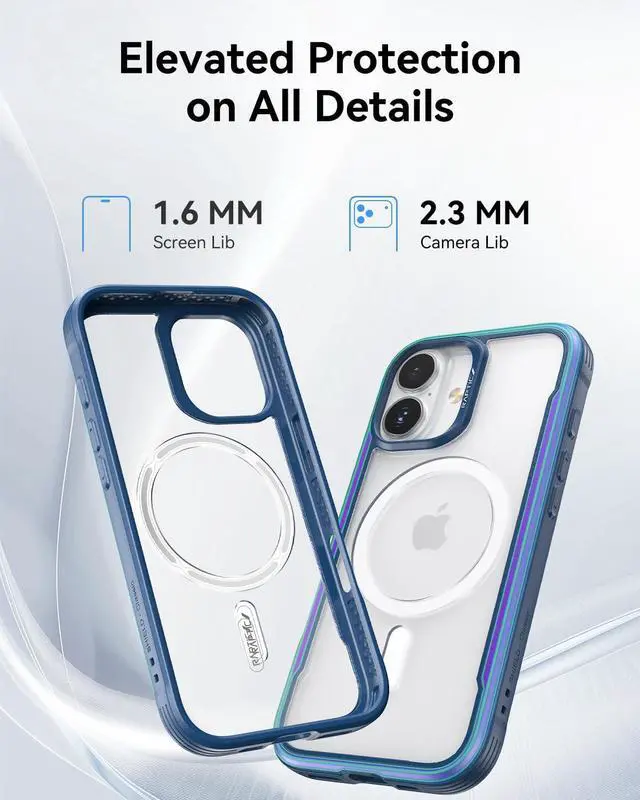 Alt view image 5 of 7 - 2025 Shield Magnetic for iPhone 17 Case Compatible with MagSafe [23FT Mil-Grade Drop Protection] Durable Anodized Shockproof Aluminum Frame Slim for iPhone 17 Case Iridescent