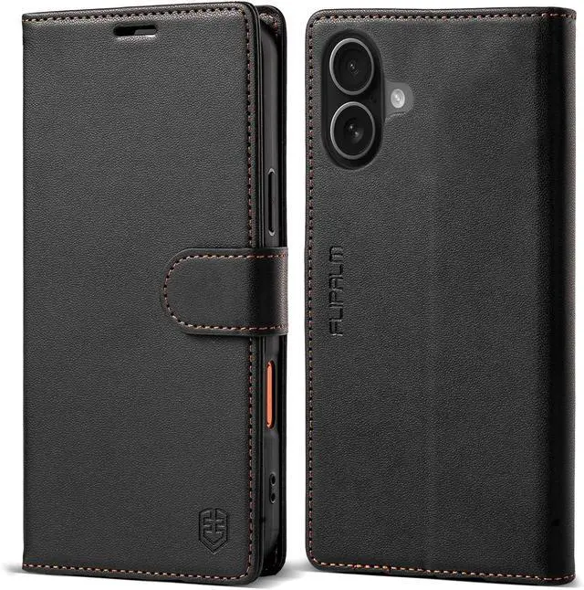 Main image of Wallet Case for iPhone 17 with Credit Card Holder PU Leather Folio Flip Kickstand Protective Shockproof Cover for  17 Phone Case (Black)