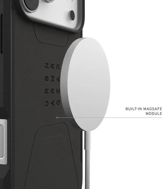 Alt view image 3 of 7 - UAG Designed for iPhone 17 Pro Max Case Civilian - Compatible with MagSafe Military Grade Protective Cover Black