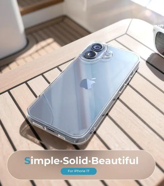 Alt view image 5 of 7 - for iPhone 17 Case - Crystal Clear 17 Phone Case Rugged Military Grade Protection Shockproof Bumper Cover Anti-Yellow Case for  iPhone 17 Accessories Transparent