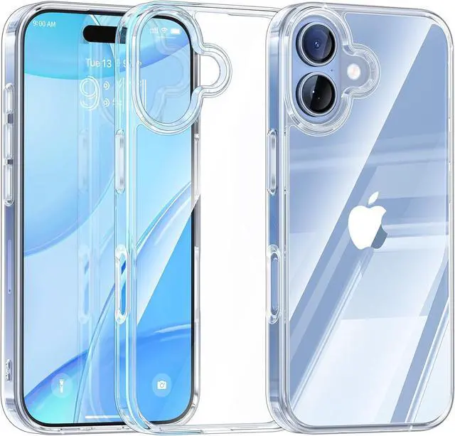 Main image of for iPhone 17 Case - Crystal Clear 17 Phone Case Rugged Military Grade Protection Shockproof Bumper Cover Anti-Yellow Case for  iPhone 17 Accessories Transparent