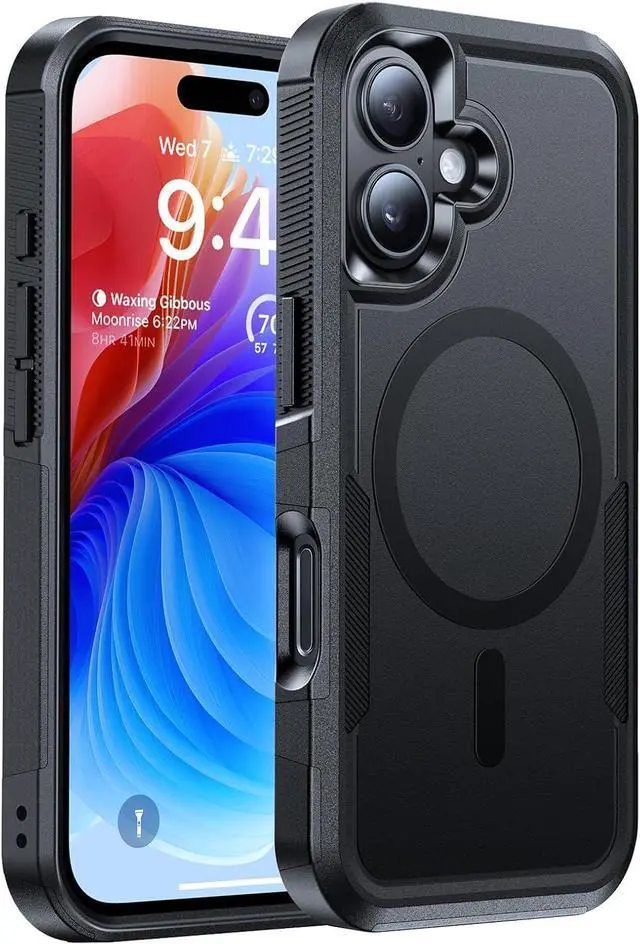 Main image of Magnetic for iPhone 17 Case [Compatible with MagSafe] Military-Grade Shockproof Protection for i Phone 17 case[Heavy Duty Protection] Protective Phone Cover for iPhone17 6.3 Black