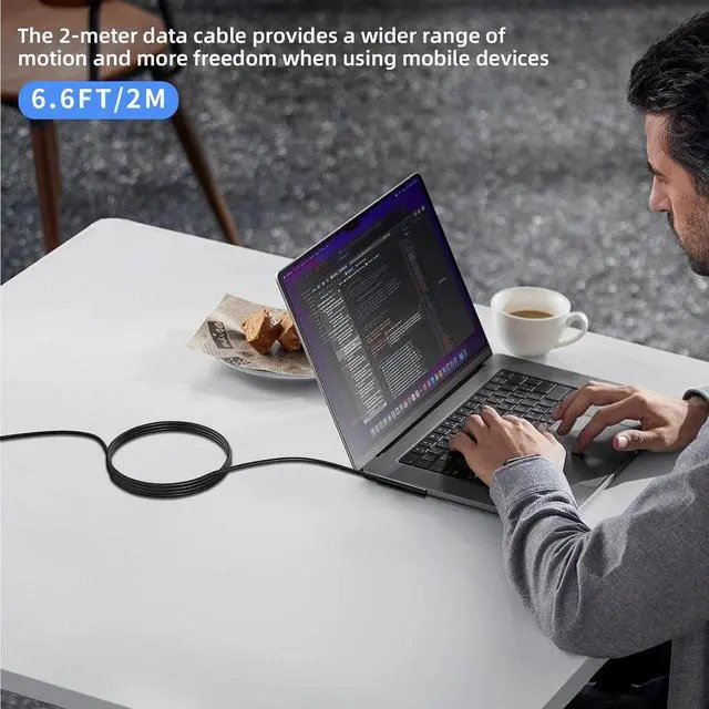 Alt view image 6 of 7 - P45W 15V 3A Compatible with  Surface Pro 3/5/6/7Go3/2/1 Laptop 4/3/2/1 Type-C to Surface Nylon Braided Cable Power Supply USB-C Charger Cable - 2-Pack Black 6.6ft