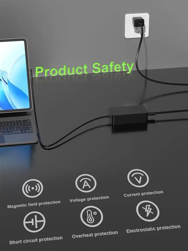 Alt view image 6 of 7 - 127W 102W Charger Compatible with Microsoft Surface Laptop Studio/Go 1 2 3 Book 3 2 1/Surface Laptop 7 6 5 4 3 2 1 Surface Pro 10 9 8 7 7+ 6 5 4 3 X Windows Charging Adapter