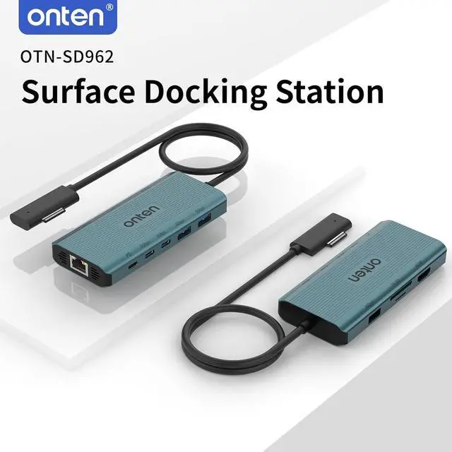 Alt view image 4 of 7 - Surface Docking Station. 12-in-1 Docking Station for  Surface Pro 9/8/X/7/6/5/4/3 Surface Laptop 5/4/3/2/1 Surface Laptop Go 3/2/1 Surface Book 3/2/1 PD Charger Required.