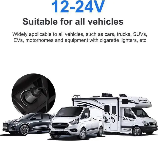 Alt view image 6 of 7 - PD 100W 96W 90W 87W 70W 67W 61W USB C Laptop Car Charger DC 12V-24V Travel Adapter for 2022 2021 MacBook Pro 161514 Mac Air 13 Surface Pro 9 8/Book 3 2  Thankpad Yoga  XPS Latitude