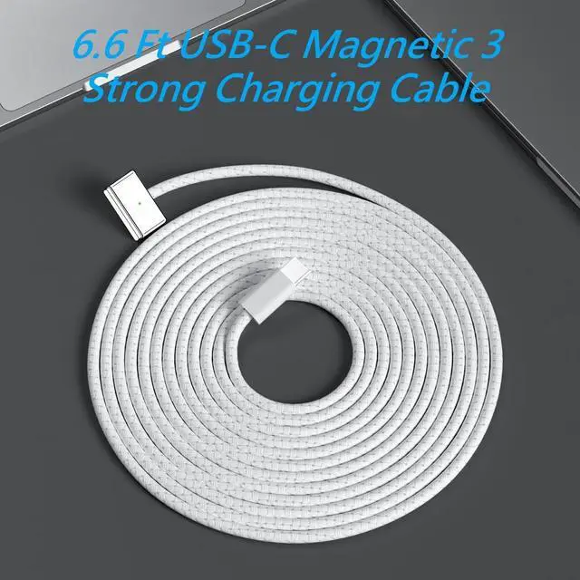 Alt view image 4 of 7 - 140W MacBook Pro Charger for MacBook Pro 16 14 inch Mac Air 15 13 inch 2025 2024 2023 2022 2021 M1-M4 USB Type-C Fast Laptop Charger Power Adapter 6.6FT Type C to Magnetic 3 Cable LED