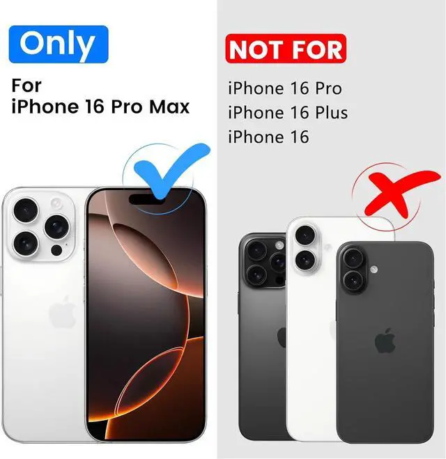 Alt view image 2 of 6 - for iPhone 16 Pro Max Case Clear Compatible with Magsafe Anti-Yellowing Military-Grade Protection Shockproof Slim Magnetic Phone Case Cover Transparent