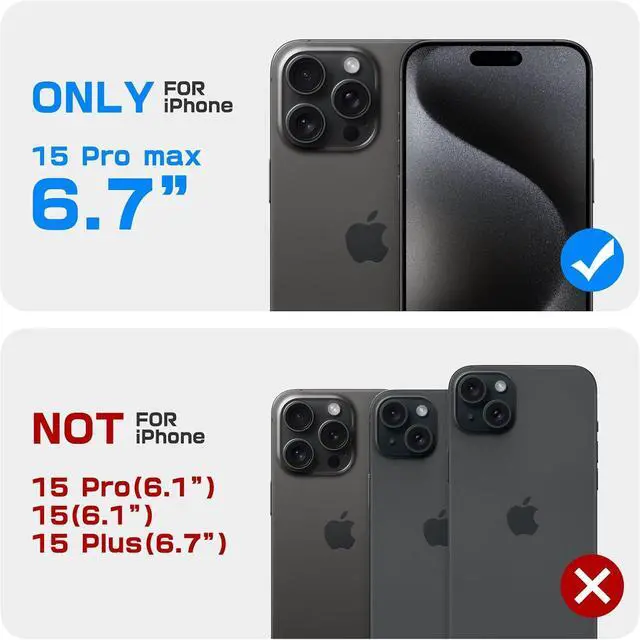 Alt view image 2 of 7 - for iPhone 15 Pro Max Case with Camera Cover & Stand (UBMag XT) [Compatible with MagSafe] [Built-in Kickstand] [Military-Grade Protection] Heavy Duty Rugged Magnetic Phone Case Black