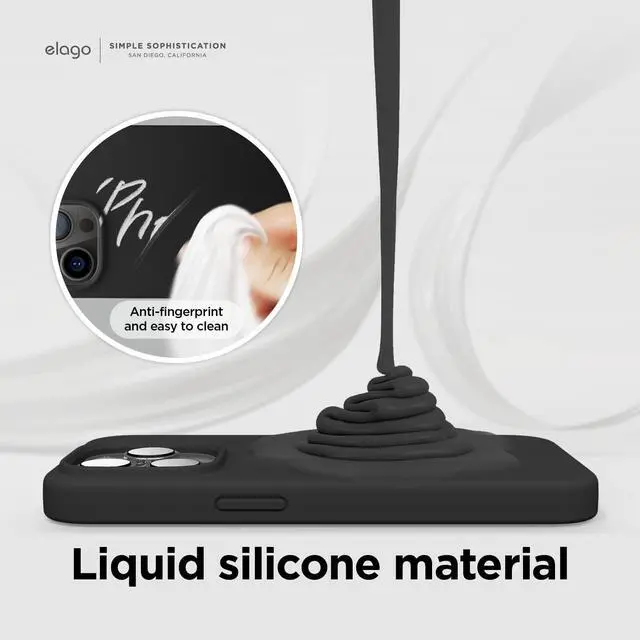 Alt view image 4 of 7 - Compatible with iPhone 14 Pro Max Case Liquid Silicone Case Full Body Protective Cover Shockproof Slim Phone Anti-Scratch Soft Microfiber Lining 6.7 inch (Black)