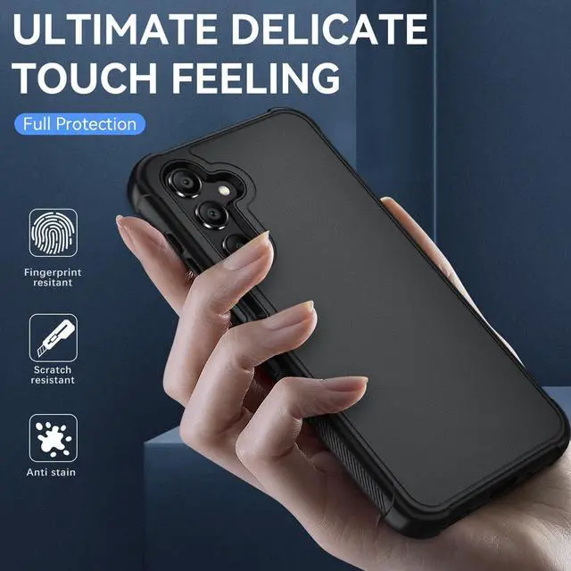 Alt view image 2 of 7 - for  Galaxy A16 5G Case : 3-Layer Shockproof Phone Cover with HD Screen Protector Hybrid Protective Military-Grade Drop Protection for Galaxy A16 5G Phone Case (Black/Black)