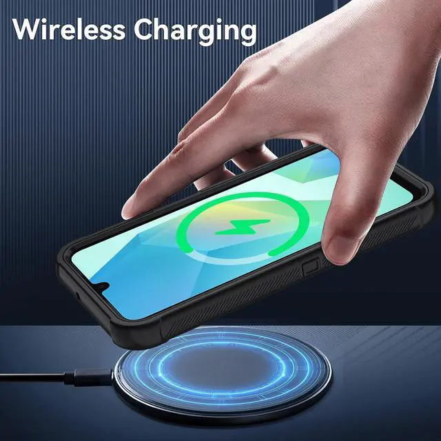 Alt view image 5 of 7 - for  Galaxy A16 5G Case : 3-Layer Shockproof Phone Cover with HD Screen Protector Hybrid Protective Military-Grade Drop Protection for Galaxy A16 5G Phone Case (Black/Black)