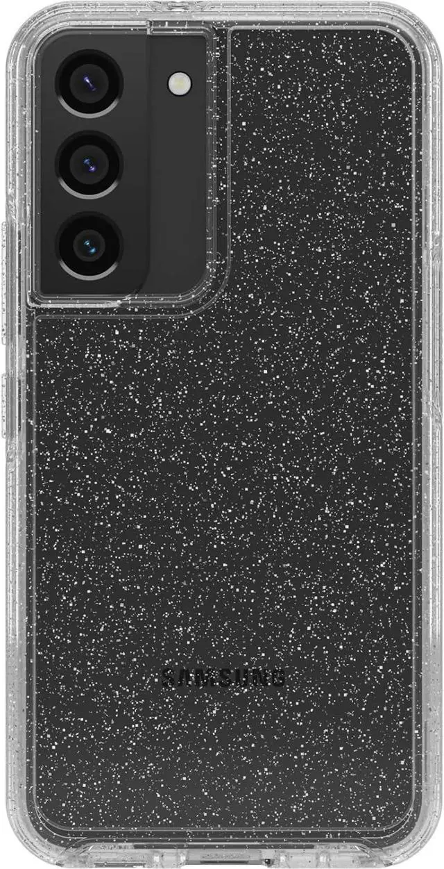 Alt view image 2 of 6 - Galaxy S22 Symmetry Series Case - STARDUST (GLITTER/CLEAR) Ultra-Sleek Wireless Charging Compatible Raised Edges Protect Camera & Screen
