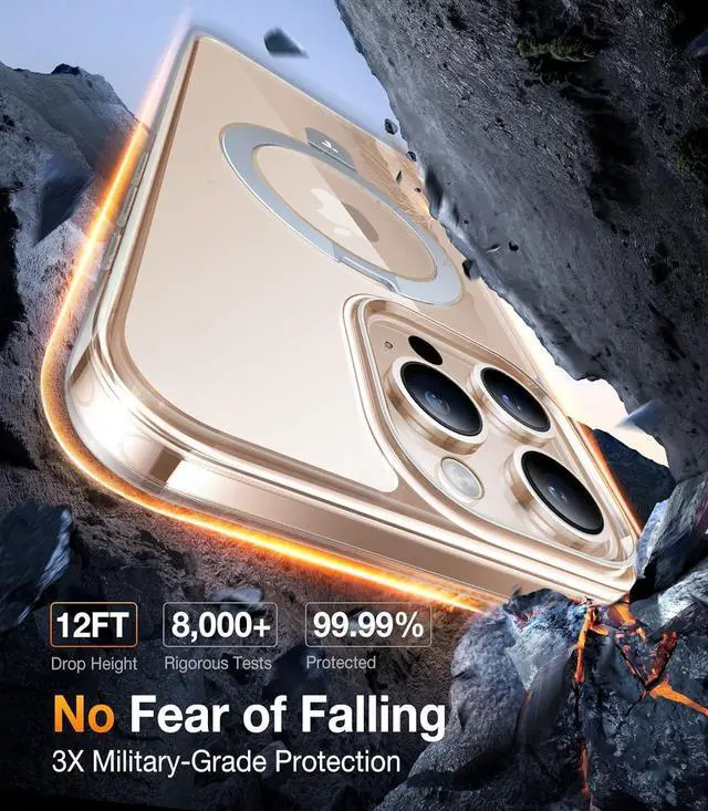 Alt view image 5 of 7 - for iPhone 16 Pro Max Case Clear with Stand [Fit for MagSafe][Shockproof Military Grade Protection] Slim Magnetic Phone Case for iPhone 16 Pro Max 6.9 2024