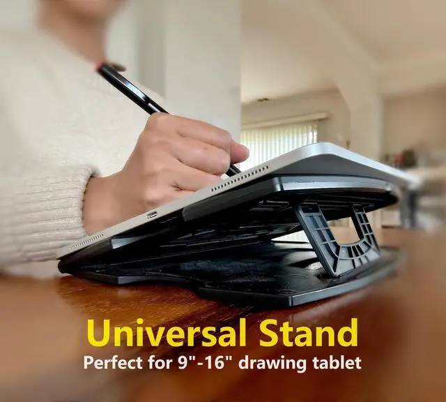 Alt view image 2 of 6 - Tablet Drawing Stand Digital Drawing Pad Stand Foldable Adjustable for 9 to 16 Inches Graphics Drawing Monitors Art Tablets