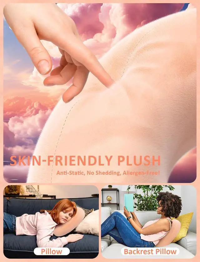 Alt view image 5 of 7 - Tablet & E-Reader Stand with Soft Plush Pillow and 2 Detachable Trays Adjustable Tablet Holder for Bed or Lap Compatible with Kindle Kobo iPad iPhone Portable Monitors & 4.7-16.1 Devices ()