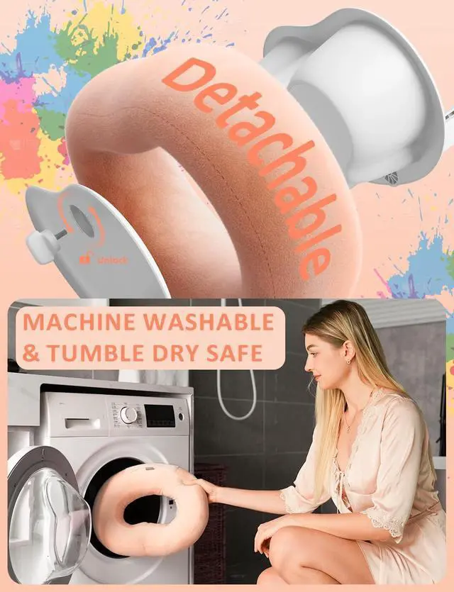 Alt view image 6 of 7 - Tablet & E-Reader Stand with Soft Plush Pillow and 2 Detachable Trays Adjustable Tablet Holder for Bed or Lap Compatible with Kindle Kobo iPad iPhone Portable Monitors & 4.7-16.1 Devices ()