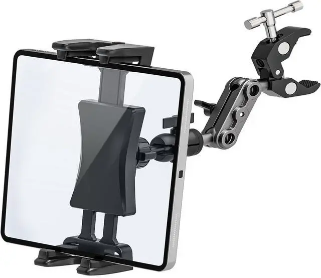 Main image of Tablet Mount for Spin Bike Treadmill iPad Holder Stand Exercise Bike Handlebar Mount for Stationary Bicycle Microphone Stand Storlls Tablet Stand for 4.7-12.9 iPad Pro Galaxy Tabs