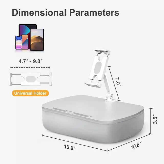 Alt view image 3 of 7 - Lap Beanbag Cozy Kindle Pillow Stand for Bed with Adjustable Arm 360° Tablet Holder Fits 4.7-13 Kindle iPad Phone Laptop Lap Desk for Hands Free Reading in Bed Couch Sofa(Light gary)