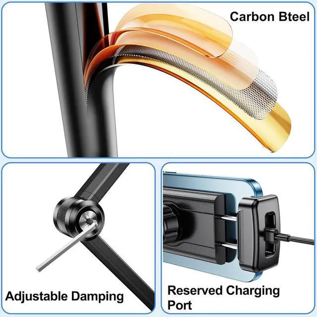 Alt view image 6 of 7 - Tablet Floor Stand Overhead Bed Phone Mount Height & 360 Degree Angle Adjustable Universal Metal Tablet Holder Compatible with iPad  Galaxy Tab iPhone Kindle 4.7-12.9 (Black)