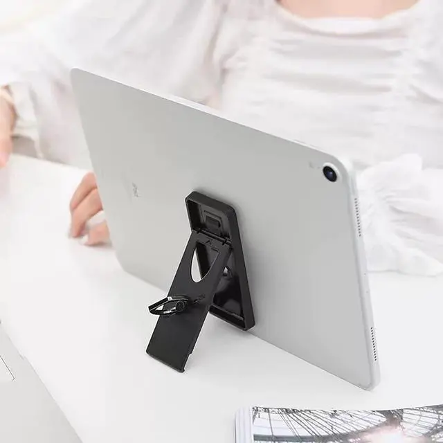 Main image of Universal Tablet Stand - Adjustable Universal Tablet Hand Strap Holder 360 Degrees Handle Grip with Adhesive Patch for Tablets 7-11 (iPad Galaxy Tab Dragon Touch & More) Black-2PC