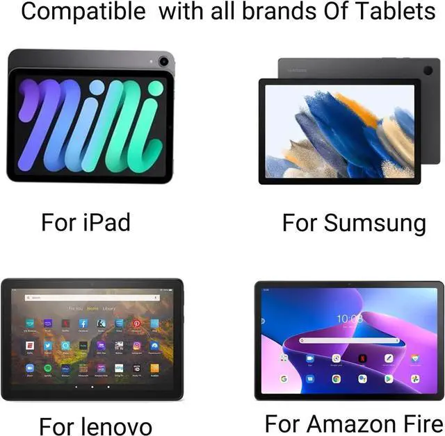 Alt view image 5 of 7 - Universal Tablet Stand - Adjustable Universal Tablet Hand Strap Holder 360 Degrees Handle Grip with Adhesive Patch for Tablets 7-11 (iPad Galaxy Tab Dragon Touch & More) Black-2PC