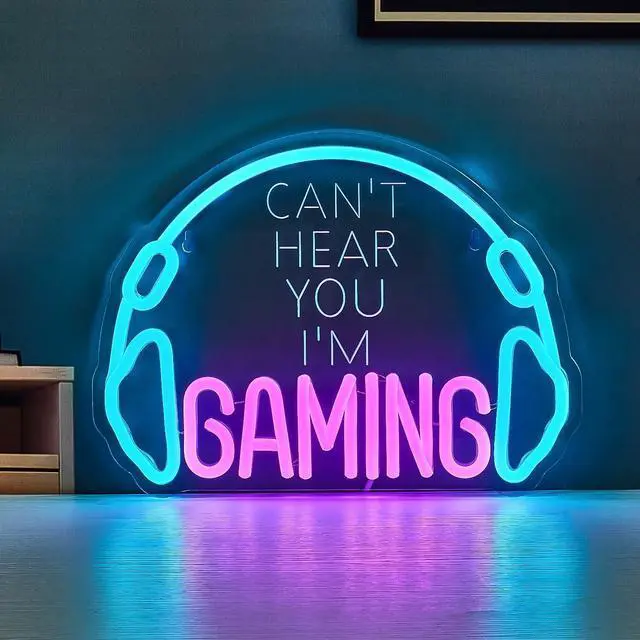 Main image of AYDCNQ Gaming Led Neon Sign Light for Wall Decor,Headphone Can't Hear You I'm Gaming Neon Sign,Video Game Zone Neon Light for Boys Men Teen Gamers