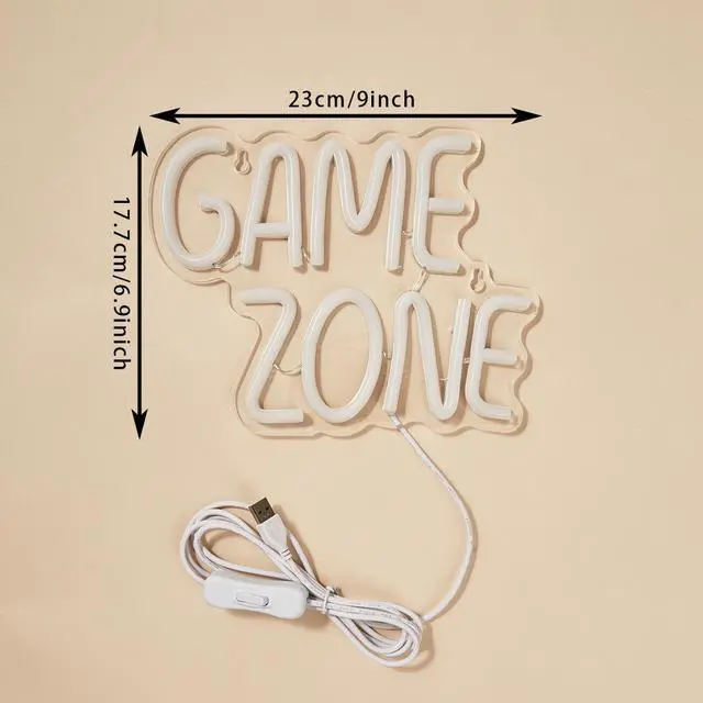 Alt view image 4 of 6 - AYDCNQ 1PC Backboard Led Neon Light Game Zone Mother's Day Gift Powered By USB 5V