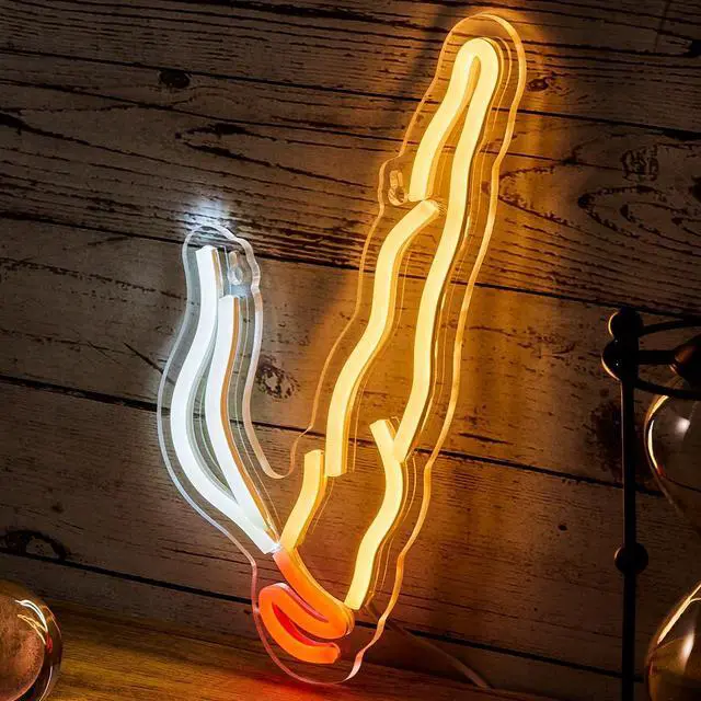 Alt view image 3 of 6 - AYDCNQ LED Cigarette Neon Sign - Retro Smoking Bar Light, Vibrant Wall Art Decor for Man Cave, Pub, Game Room, Bachelor Pad, Home Office - Energy Efficient, Eye-Catching, Safety Certified Indoor/Outdo
