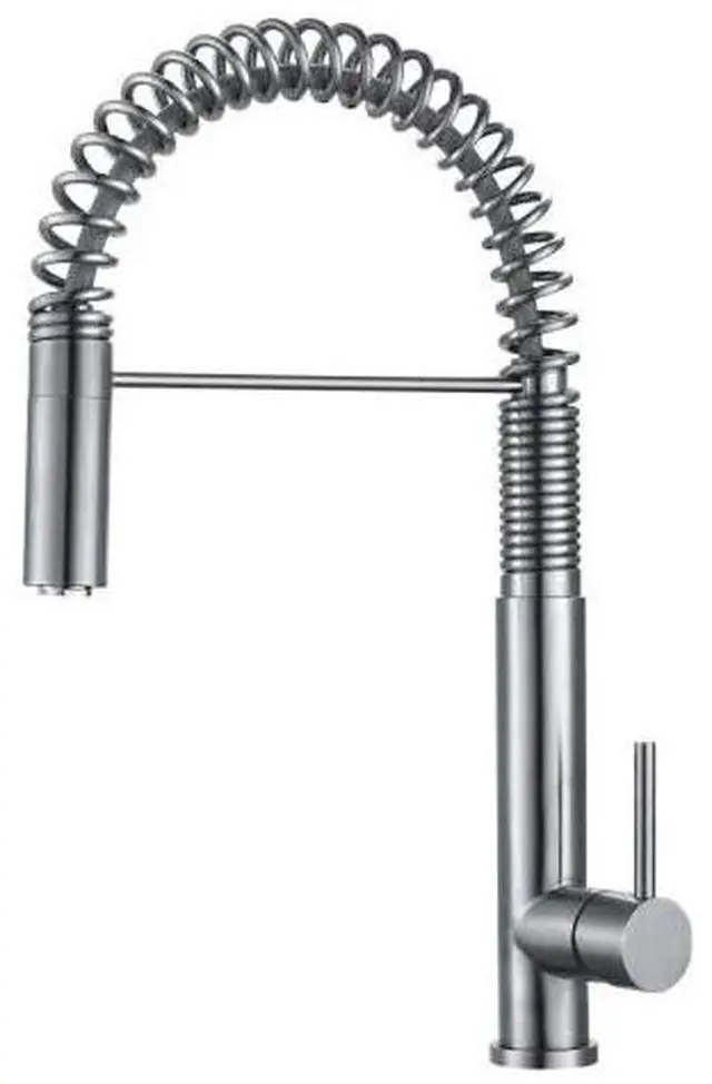 Alt view image 2 of 6 - DAX Single Handle Pull Down Kitchen Faucet Brushed Finish