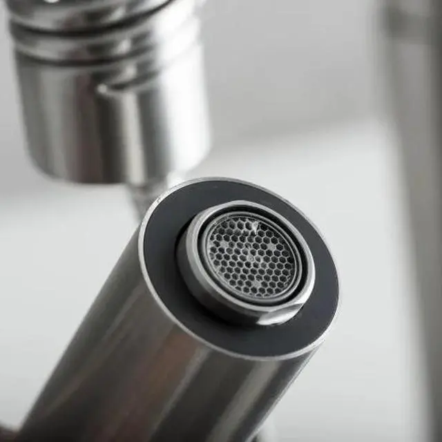 Alt view image 3 of 6 - DAX Single Handle Pull Down Kitchen Faucet Brushed Finish