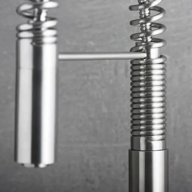 Alt view image 4 of 6 - DAX Single Handle Pull Down Kitchen Faucet Brushed Finish