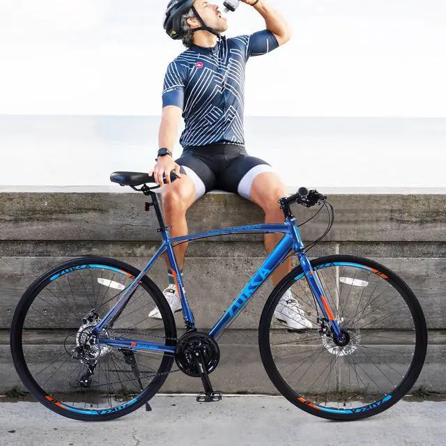 Alt view image 6 of 7 - 24 Speed Hybrid bike Disc Brake 700C Road Bike For men women's City Bicycle