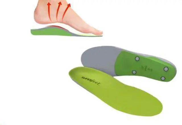 Alt view image 5 of 7 - Superfeet All-Purpose Support High Arch Insoles (Green) - Trim-To-Fit Orthotic Shoe Inserts - Professional Grade - Men 7.5-9 / Women 8.5-10