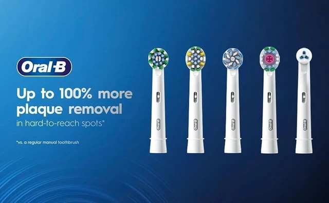 Alt view image 3 of 7 - Oral B Cross Action Electric Toothbrush Replacement Brush Heads Refill, 4Count