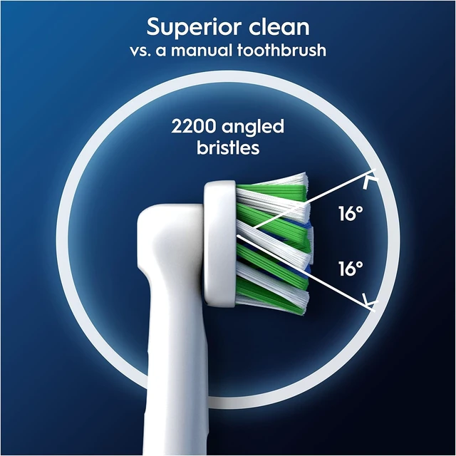 Alt view image 2 of 7 - Oral B Cross Action Electric Toothbrush Replacement Brush Heads Refill, 4Count