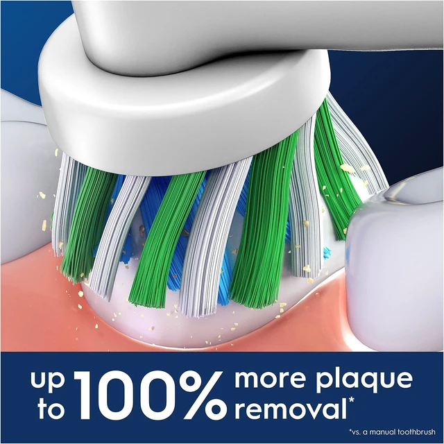 Alt view image 5 of 7 - Oral B Cross Action Electric Toothbrush Replacement Brush Heads Refill, 4Count