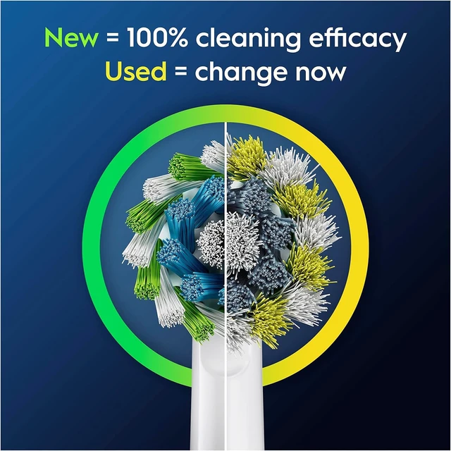 Alt view image 4 of 7 - Oral B Cross Action Electric Toothbrush Replacement Brush Heads Refill, 4Count