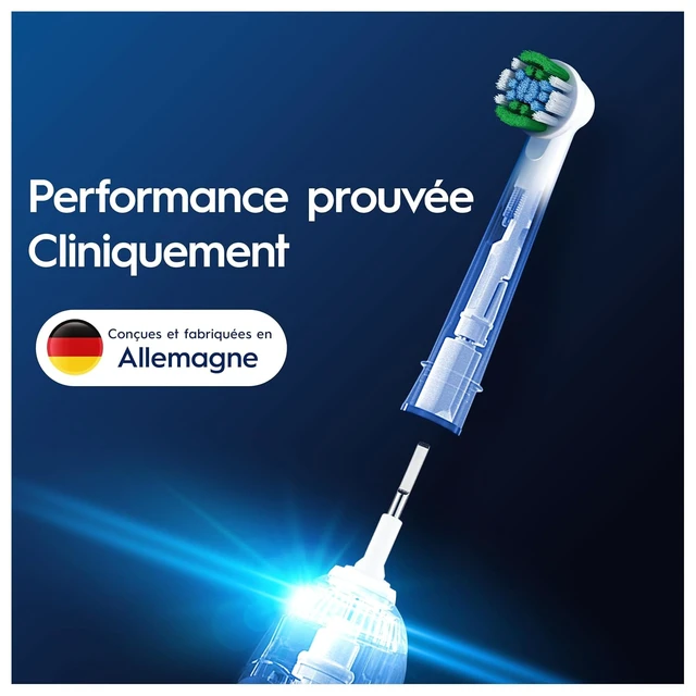 Alt view image 5 of 7 - Oral-B Pro Sensitive Clean Electric Toothbrush Head, X-Shaped & Extra Soft Bristles for Gentle Brushing & Plaque Removal, Pack of 10 Toothbrush Heads, Suitable for Mailbox, White
