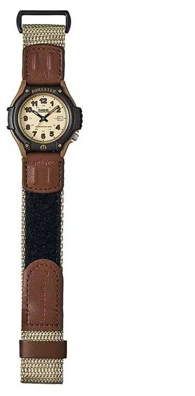Alt view image 2 of 2 - Casio FT500WC-5BV Forester Analog Watch  Beige Dial, LED Backlight, 100M Water Resistant, Nylon/Velcro Strap