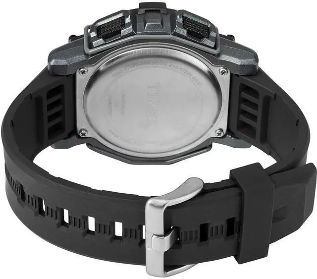Alt view image 3 of 3 - Timex TW4B17900 Expedition Digital CAT Watch 47mm Black Resin Case, Negative Display, INDIGLO, World Time, Chronograph, Water-Resistant
